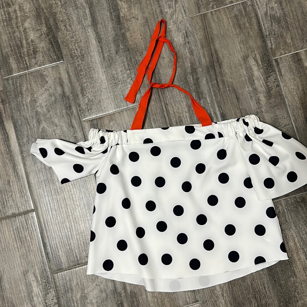 Zara Polk a dot blouse SZ:S